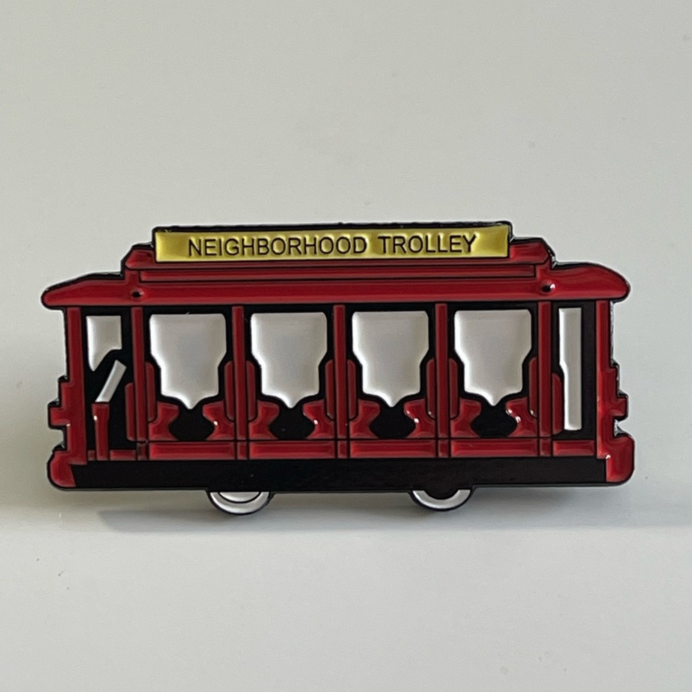 Mr. Rogers Neighborhood Trolley Enameled, Alloy Lapel Pin or Brooch Unisex- NWT
